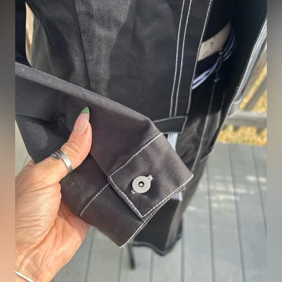 SET! MixIt Stretch Black Jacket & Wide Pants w/ Belt​​​ - Picture 7 of 11